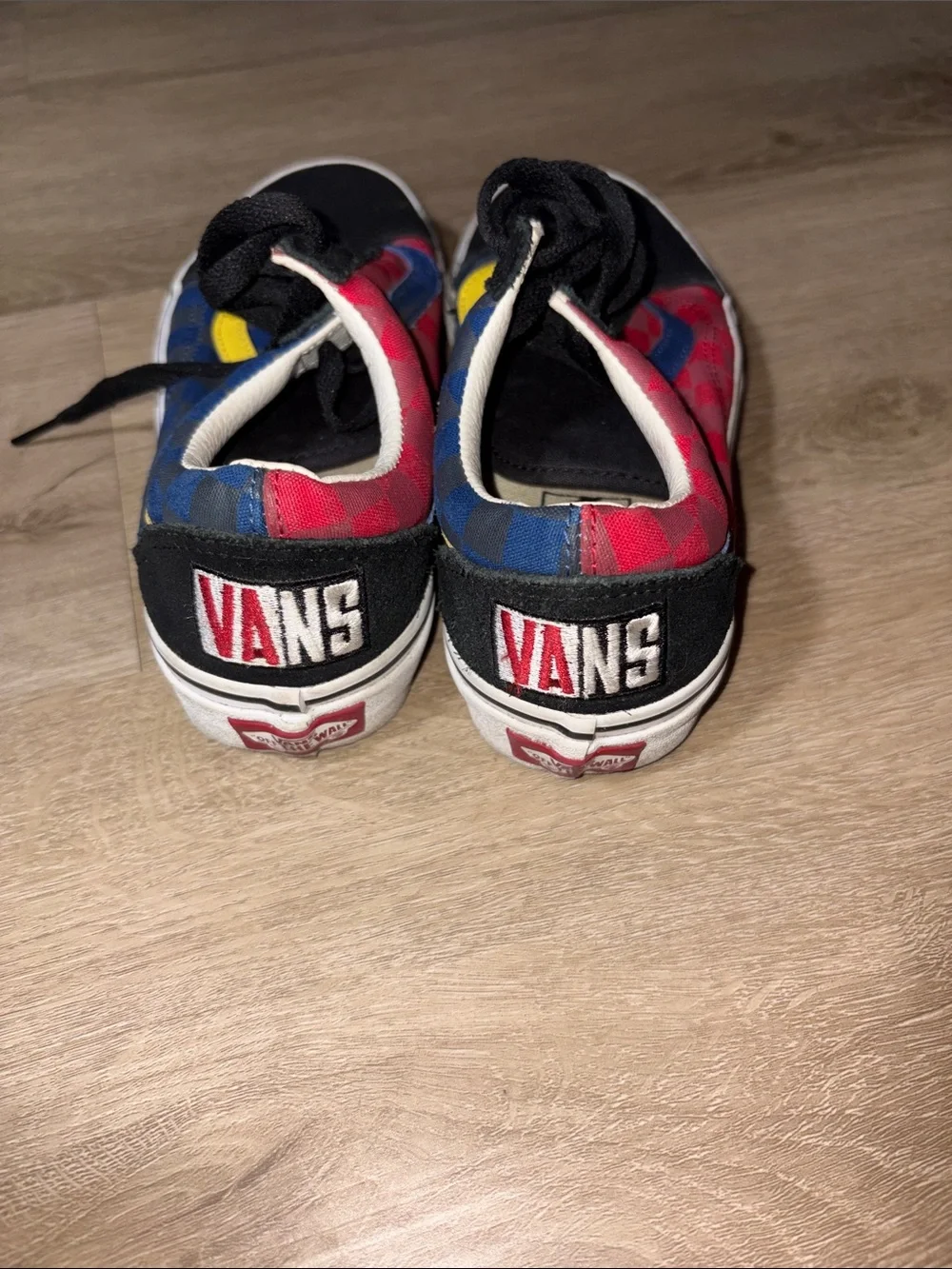 Vans Women’s Multicolor Checkerboard Low-Top Sneakers with Black Toe